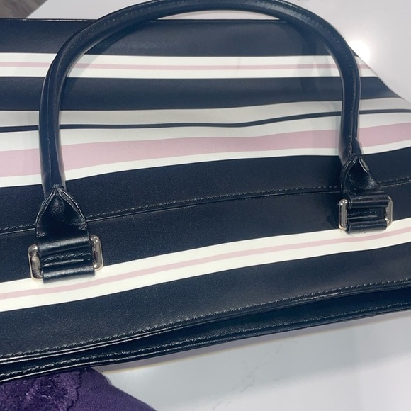 Kate Spade Black and Pink Striped Women's Bag - Picture 4 of 10